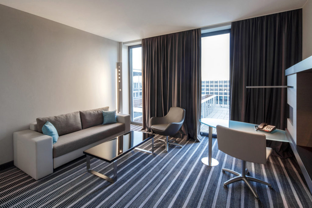 Interioraufnahme eines Zimmer in einem Hotel
